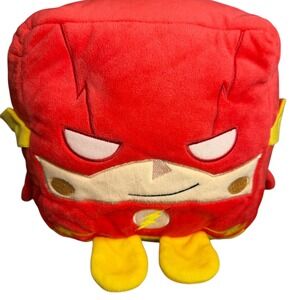 Kawaii Cubes The Flash Plush Large Toy Red Yellow Square Comic Superhero Kids